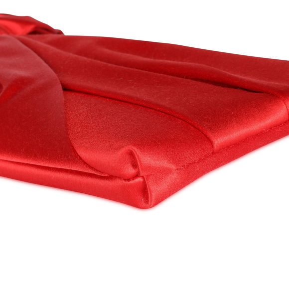 Valentino Red Satin Bow Clutch - Picture 6 of 8